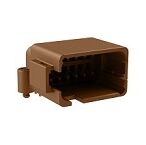 Brown DIP Connector with Multiple Terminal Options and Copper Alloy Insulator Material Designed for Industrial Electronics