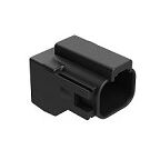 Black thermoplastic DIP Connector with various terminal options designed for in temperature ranges from minus 55 to plus 125 degrees Celsius