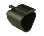 Durable DIP Connector featuring black thermoplastic housing and multiple terminal options designed for in extreme temperature ranges