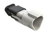 White thermoplastic DIP Connector with various terminal types offering performance in extreme temperature conditions