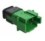 DIP Connector featuring green thermoplastic housing and multiple terminal options designed for wide temperature range applications